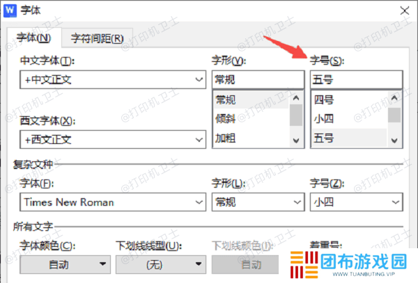 调整字体大小和段落布局