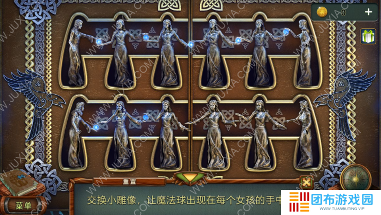 密室逃脱糖果乐园攻略第一章 大门女雕像怎么排列